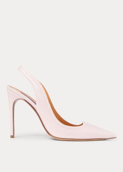 Women's Ralph Lauren Carley Pearlized Twill Pumps | 718094PJO